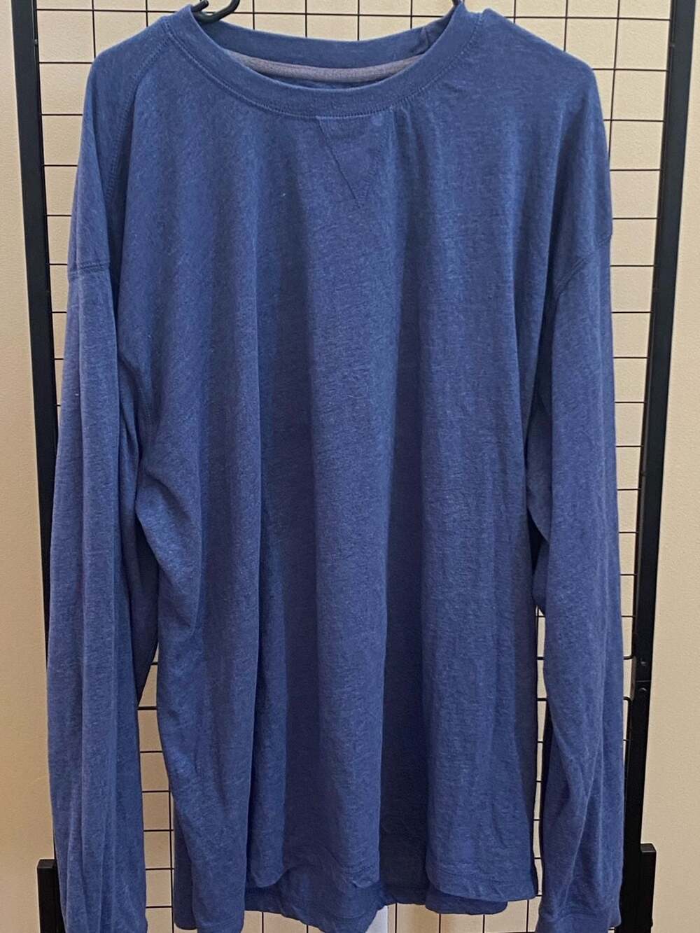 Architect Men's Long Sleeve Crewneck T-Shirt Blue Heathered 2XLT